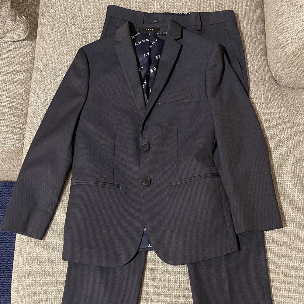 DKNY Boys 2-Piece Suit Size 12 | Dark Navy | Jacket + Pants